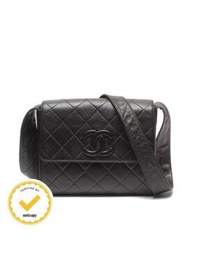 Chanel Shoulder Bag Crossbody Bag Quilted Lambskin Single Flap Gold